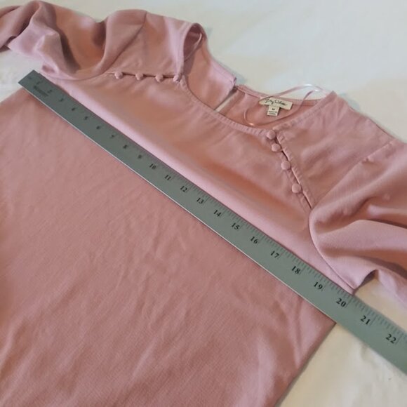 Lily White Women's size M pink long sleeve top - Picture 7 of 14